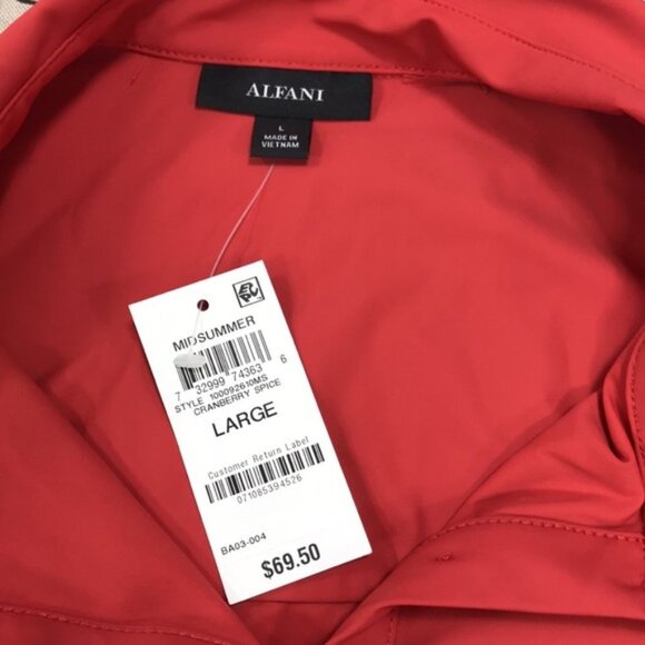 Alfani Sleeveless Knit Button-Front Tunic - Picture 6 of 7